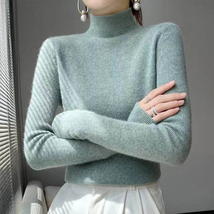 Gestrickter Damenpullover mit Halbkragen - Sophie