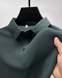 Ademend heren poloshirt met mesh-details en slim fit - Milan