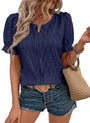 Luftiges & stilvolles Damen-Shirt mit Puffärmeln und Spitzenakzent – Noemi