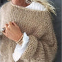 Oversized gehäkelter Damenpullover – Freja