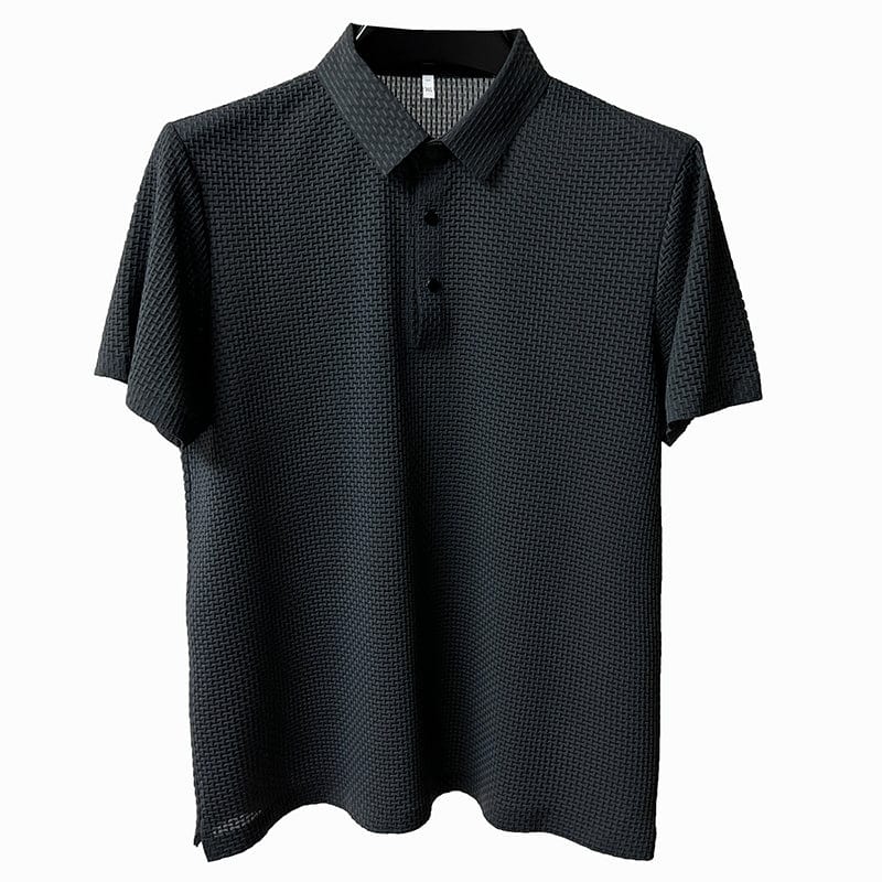 Ademend heren poloshirt met mesh-details en slim fit - Milan