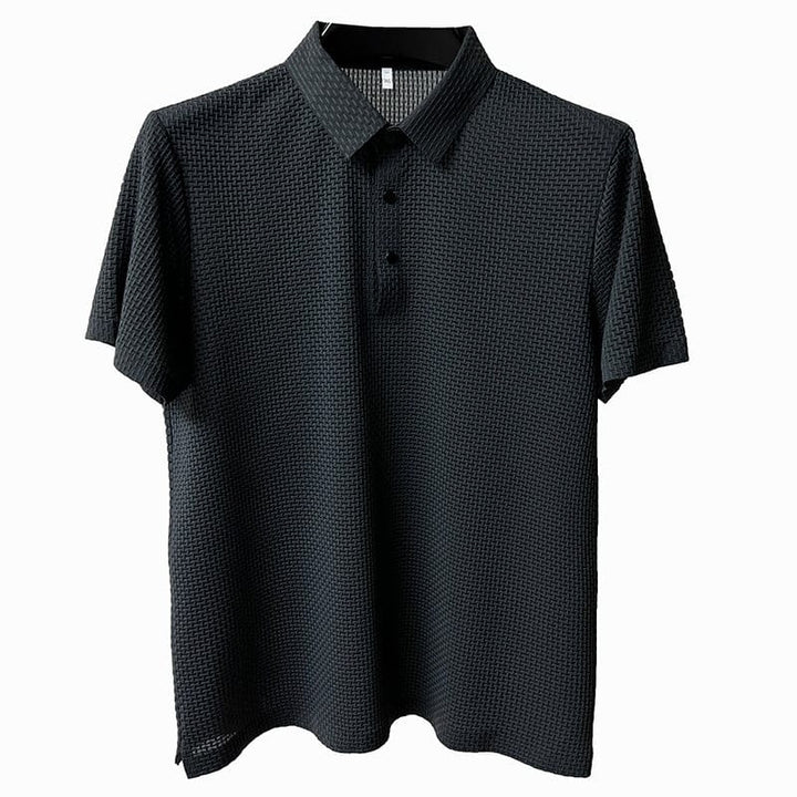 Ademend heren poloshirt met mesh-details en slim fit - Milan