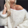 Oversized gehäkelter Damenpullover – Freja