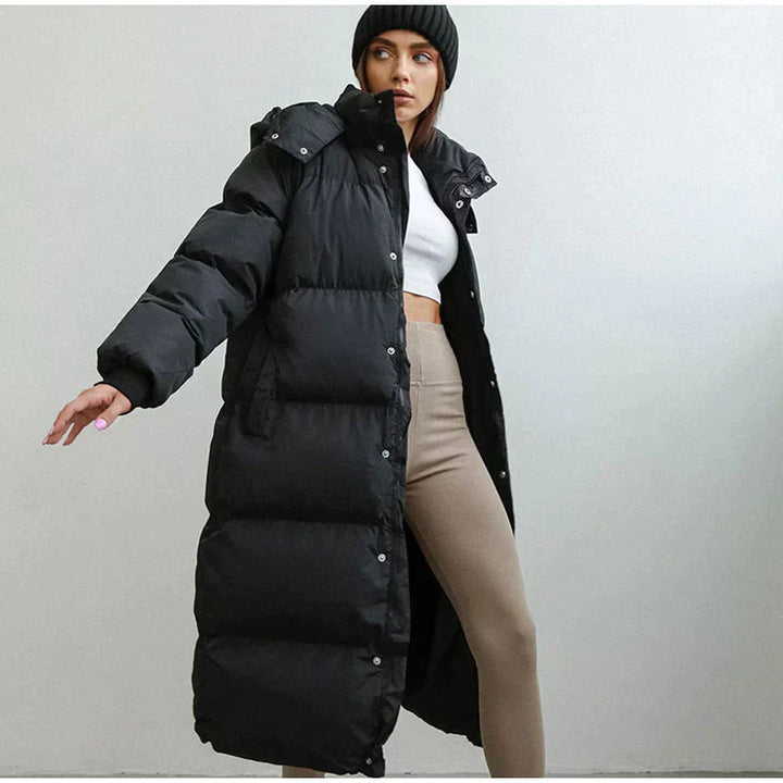 Stilvolle lange Damen-Daunenjacke - Elise