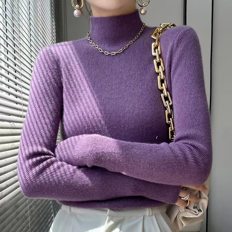 Gestrickter Damenpullover mit Halbkragen - Sophie