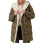 Wendbare Baumwoll Damen Winterjacke mit Kapuze - Nina