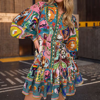 Mini Dress with Vibrant Print - Camila
