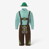 Men's Bavarian Costume Set with Lederhosen and Shirt 5