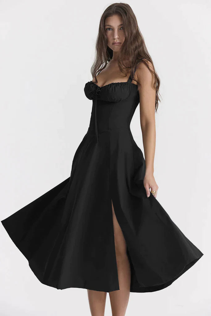 Geblümtes Maxikleid mit Taillierung - Fleur