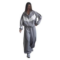 Women's Windbreaker Tracksuit Set with Wide-Leg Pants 9
