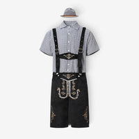Men's Bavarian Costume Set with Lederhosen and Shirt 6