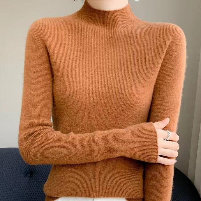 Gestrickter Damenpullover mit Halbkragen - Sophie