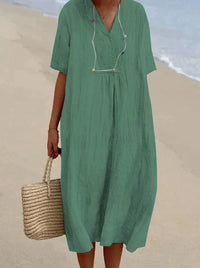 Cotton Linen Summer Dress - Aria