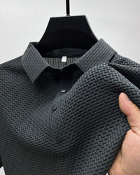 Ademend heren poloshirt met mesh-details en slim fit - Milan