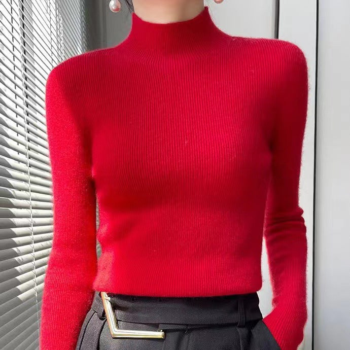 Gestrickter Damenpullover mit Halbkragen - Sophie