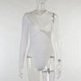 Stilvoller Damen-Body mit langen Ärmeln, Drapierungseffekt und figurbetontem Design – Mira