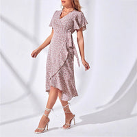 Leichtes & verspieltes Sommer-Wickelkleid mit Blumenmuster – Amira