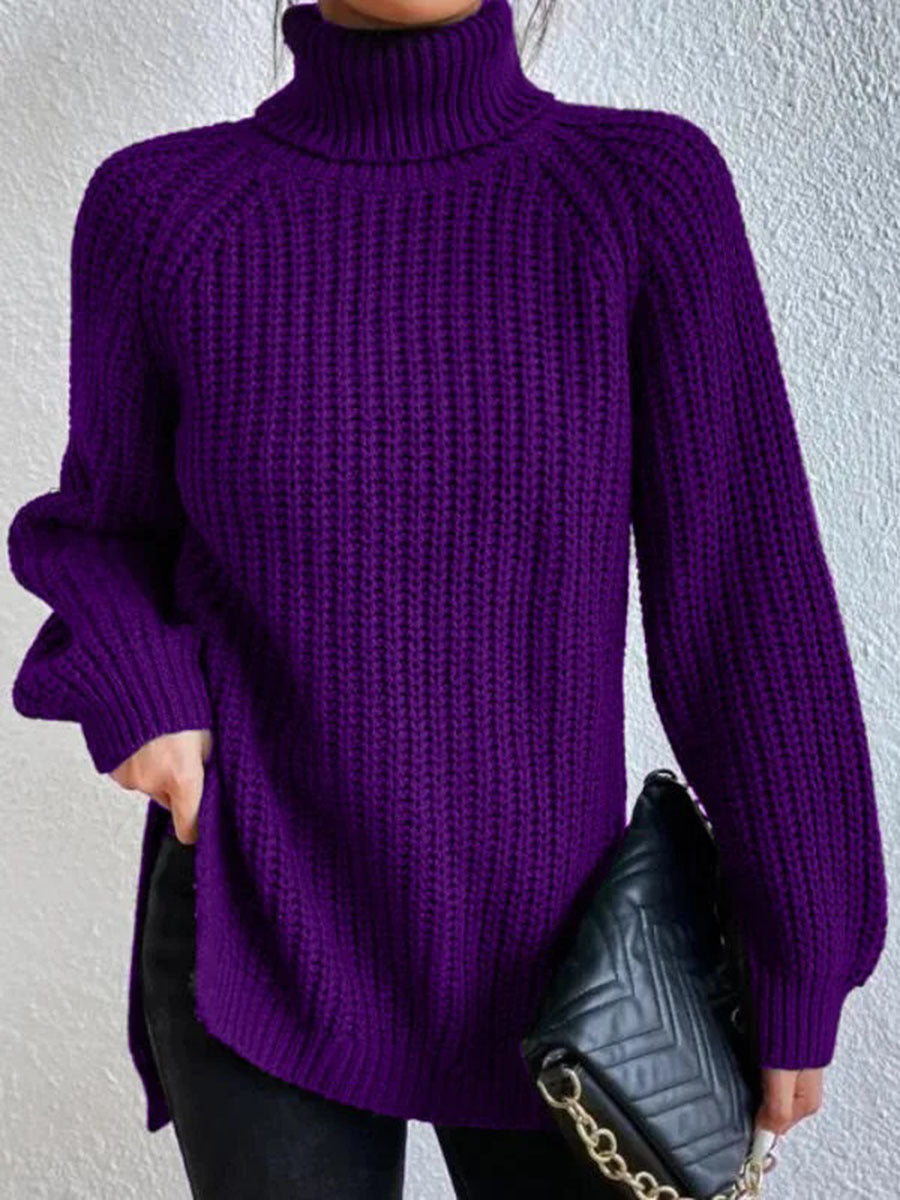 Trendiger gestrickter Damenrollkragenpullover - Esmée