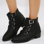 Damen Stiefeletten mit Blockabsatz im Vintage-Look – Yolisa