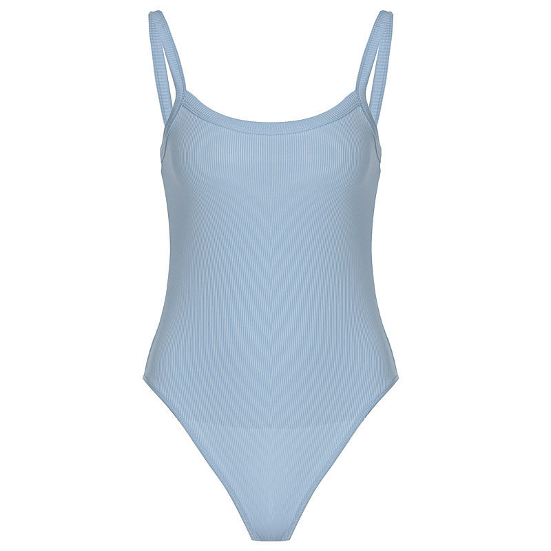 Gerippter Damen-Body mit Slimfit-Schnitt – Nea