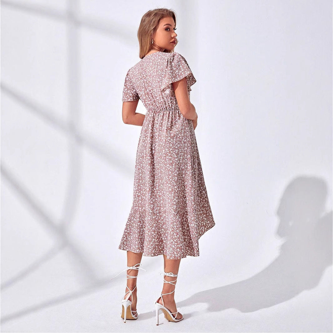 Leichtes & verspieltes Sommer-Wickelkleid mit Blumenmuster – Amira