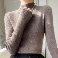 Gestrickter Damenpullover mit Halbkragen - Sophie