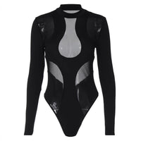Trendiger Damen-Body mit Cut-outs und Mesh-Einsätzen - Nayeli