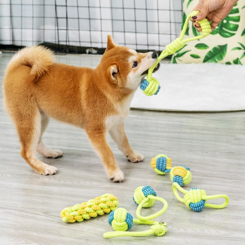 Honden Trektouwspeeltje - Tug & Play Rope Ball