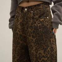 Trendige Jeans mit Leopardenmuster - Layla