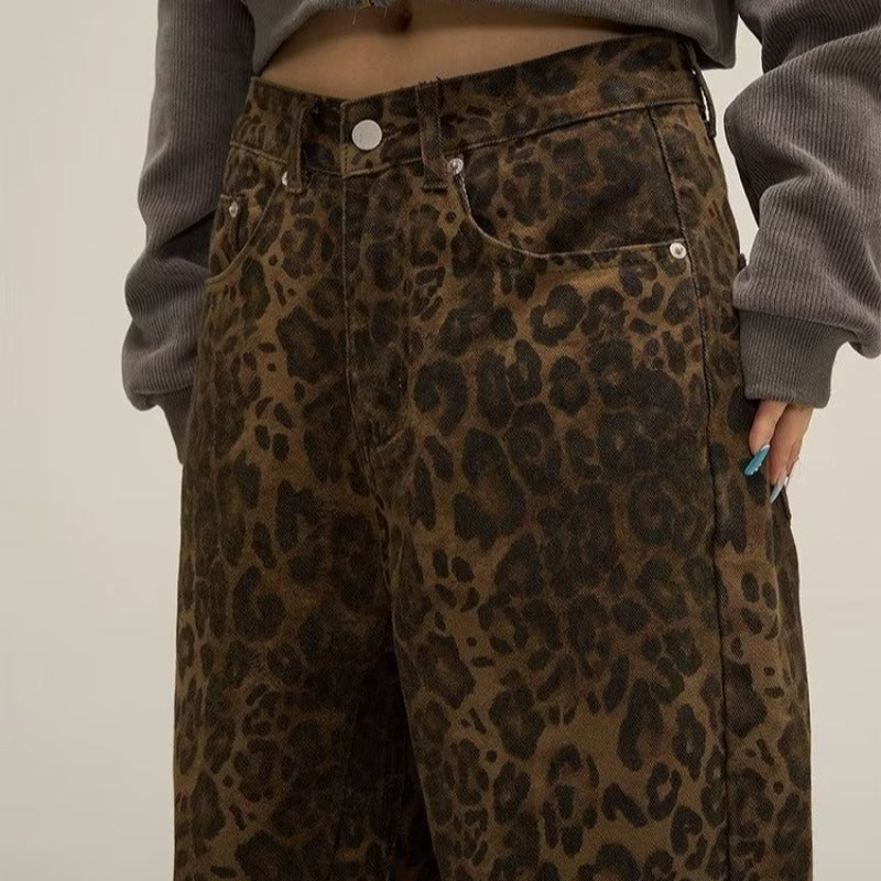 Trendige Jeans mit Leopardenmuster - Layla
