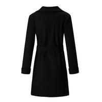 Langer doppelt geknöpfter Woll-Look Mantel für Damen - Elise