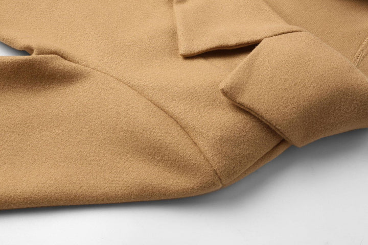 Langer doppelt geknöpfter Woll-Look Mantel für Damen - Elise