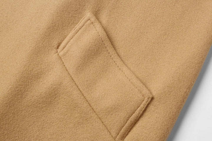 Langer doppelt geknöpfter Woll-Look Mantel für Damen - Elise