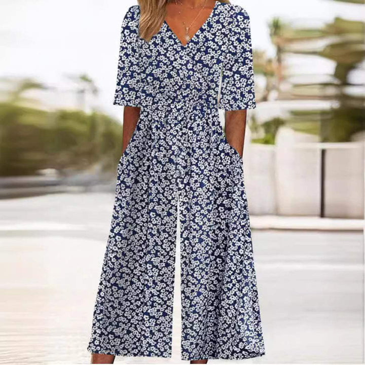 Luchtige & Stijlvolle Dames Jumpsuit met Wijde Pijpen – Elina