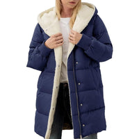 Wendbare Baumwoll Damen Winterjacke mit Kapuze - Nina