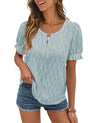 Luftiges & stilvolles Damen-Shirt mit Puffärmeln und Spitzenakzent – Noemi