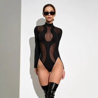 Trendiger Damen-Body mit Cut-outs und Mesh-Einsätzen - Nayeli