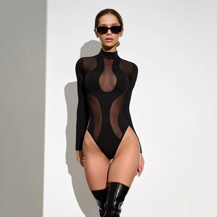 Trendiger Damen-Body mit Cut-outs und Mesh-Einsätzen - Nayeli