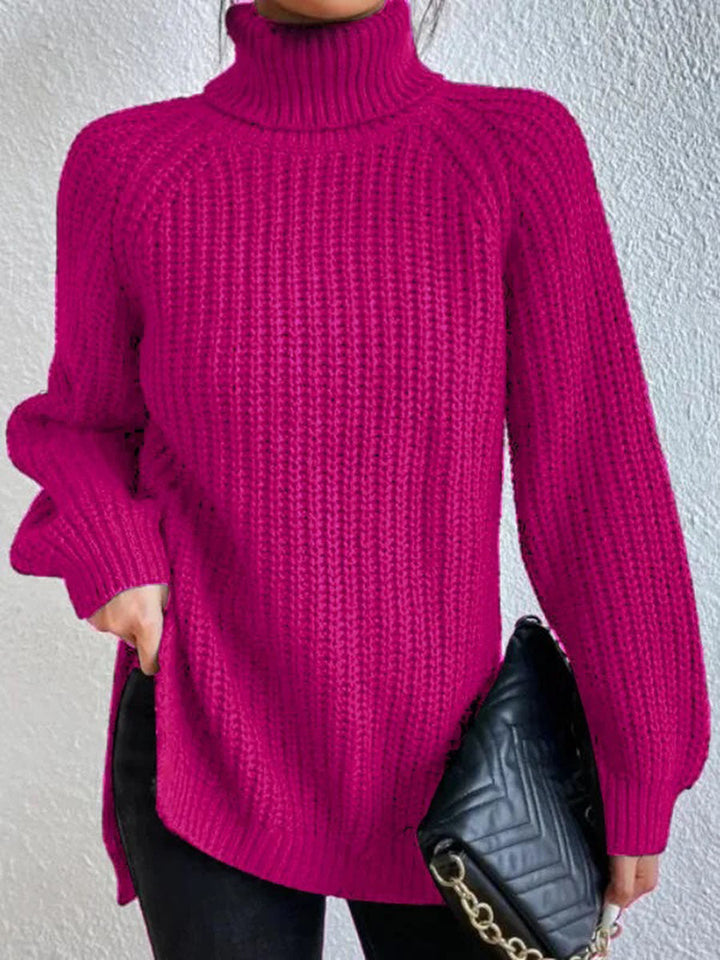 Trendiger gestrickter Damenrollkragenpullover - Esmée