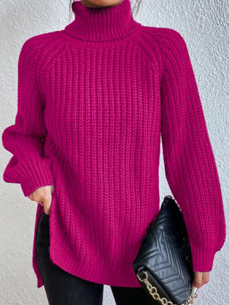 Trendiger gestrickter Damenrollkragenpullover - Esmée