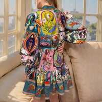 Mini Dress with Vibrant Print - Camila