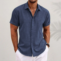 Short sleeve cotton-linen shirt for men – Oscar
