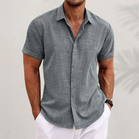 Short sleeve cotton-linen shirt for men – Oscar