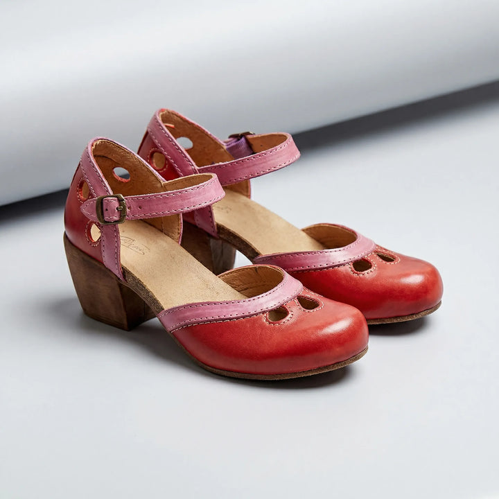 Offene Mittelblocksandalen Mit Zehenausschnitt - Jenna