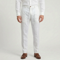 Office Wear Linen Blend Trousers -  Sheldon