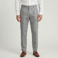 Office Wear Linen Blend Trousers -  Sheldon