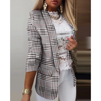 Damenblazer mit Umschlagkragen und Print - Bella