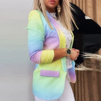 Damenblazer mit Umschlagkragen und Print - Bella