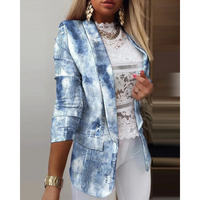 Damenblazer mit Umschlagkragen und Print - Bella