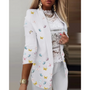 Damenblazer mit Umschlagkragen und Print - Bella